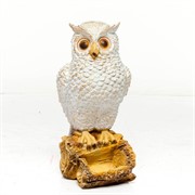 Кашпо Филин бело-золотой декоративный 40 см F04043-WG - фото 56585