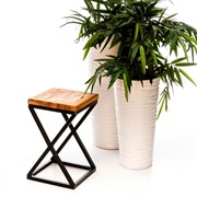 Подставка под цветы напольная Лофт с деревом высота 47см 66-201-TS - фото 56614