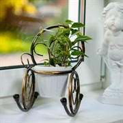 Подставка под один цветок Кресло-качалка, диаметр кольца 10 см 95-037 - фото 56644