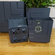 Горшок Квадро 1,2л антрацит с вкладкой - фото 56652