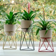 Подставка на 1 цветок Лофт на подоконник кованая красная 66-601 Red - фото 56664