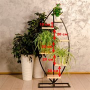 Этажерка Рыбка в стиле Лофт с шестью полками металл и дерево 66-709 - фото 56665