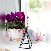 Подсвечник кованый настольный Треугольник чёрный 607-61-B - фото 56809