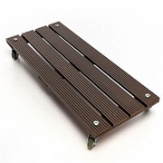 Подставка напольная на колёсиках ДПК прямоугольная 75х32см 12-085 - фото 56853