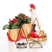 Подсвечник Треугольник чёрный настольный 607-52-B - фото 56872