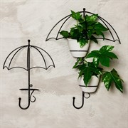 Подставка настенная Зонт на 2 цветка 12см металл 15-810 - фото 56953 Подставка настенная Зонт на 2 цветка 12см металл 15-810 - фото 56953