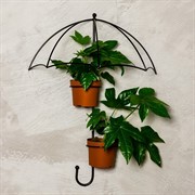 Подставка настенная Зонт на 2 цветка 12см металл 15-810 - фото 56959 Подставка настенная Зонт на 2 цветка 12см металл 15-810 - фото 56959