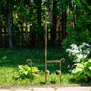 Декроттуар металлический для обуви с денщиком и двумя щётками 62-004 - фото 56983