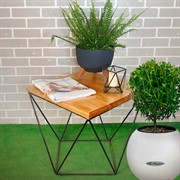 Стол журнальный Лофт металл и темное дерево 66-112 - фото 57023