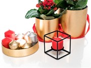 Подсвечник металлический Куб чёрный под 1 свечу 607-38-B - фото 57030