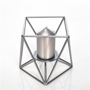 Подсвечник металл Лофт серебряный под 1 свечу 607-39-S - фото 57042