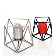 Подсвечник металл Лофт серебряный под 1 свечу 607-39-S - фото 57043