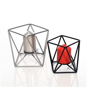 Подсвечник металл Лофт серебряный под 1 свечу 607-39-S - фото 57045