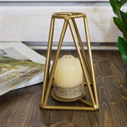 Подсвечник металлический золотой Лофт под одну свечу 607-57-G - фото 57056