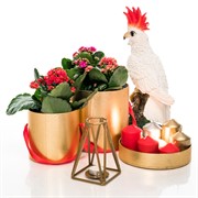 Подсвечник металлический золотой Лофт под одну свечу 607-57-G - фото 57057