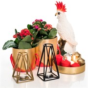 Подсвечник металлический золотой Лофт под одну свечу 607-57-G - фото 57061