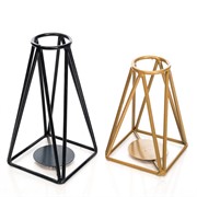 Подсвечник металлический золотой Лофт под одну свечу 607-57-G - фото 57062