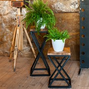 Подставка под цветы напольная Лофт с деревом высота 47см 66-201-TS - фото 57074