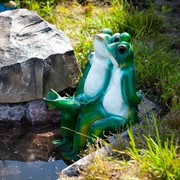 Фигура декоративная Две лягушки для сада поилстоун 50 см F01166 - фото 57241