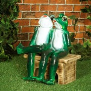 Фигура декоративная Две лягушки для сада поилстоун 50 см F01166 - фото 57242