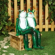 Фигура декоративная Две лягушки для сада поилстоун 50 см F01166 - фото 57243