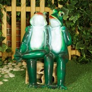 Фигура декоративная Две лягушки для сада поилстоун 50 см F01166 - фото 57244