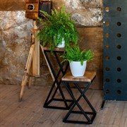 Подставка под цветы напольная Лофт большая тёмная сосная 66-207-TS - фото 57273