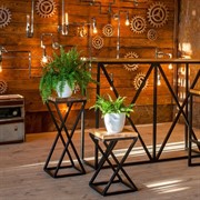 Подставка под цветы напольная Лофт большая тёмная сосная 66-207-TS - фото 57274