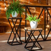 Подставка под цветы напольная Лофт большая тёмная сосная 66-207-TS - фото 57275