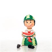 Фигура декоративная Гном садовый Арбуз стеклопластик высота 40см U09027 - фото 57411