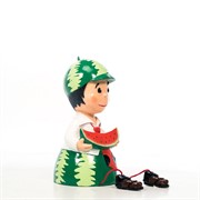 Фигура декоративная Гном садовый Арбуз стеклопластик высота 40см U09027 - фото 57418