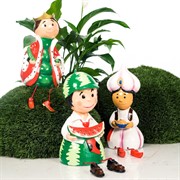 Фигура декоративная Гном садовый Арбуз стеклопластик высота 40см U09027 - фото 57420