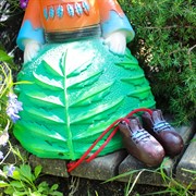 Фигура садовая Гном Бархатцы для декора высота 40см U09043 - фото 57424