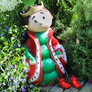 Фигура декоративная Гном Горох для сада стеклопластик высота 39см U09023 - фото 57429