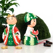 Фигура декоративная Гном Горох для сада стеклопластик высота 39см U09023 - фото 57434