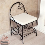 Банкетка кованая с мягким сиденьем 302-32 - фото 5747