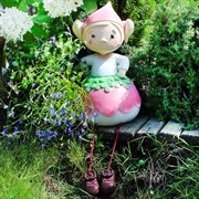 Фигура декоративная Гном Редиска для сада и дома высота 40см U09025 - фото 57482