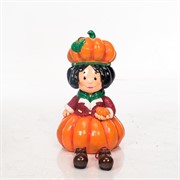 Фигура декоративная Гном Тыква для сада и участка высота 41см U09031 - фото 57559