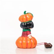 Фигура декоративная Гном Тыква для сада и участка высота 41см U09031 - фото 57562