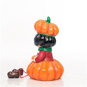 Фигура декоративная Гном Тыква для сада и участка высота 41см U09031 - фото 57564