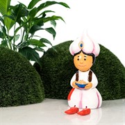 Фигура декоративная Гном Чеснок полистоун высота 43см U09029 - фото 57589