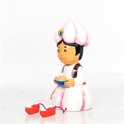 Фигура декоративная Гном Чеснок полистоун высота 43см U09029 - фото 57590