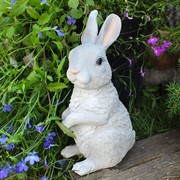 Фигура для сада и дачи Зайчонок серый U09088-Gray - фото 57607