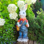 Фигура садовая Зайка с сумкой полистоун высота 60 см F07797 - фото 57622