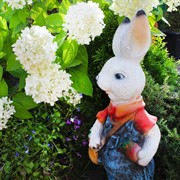 Фигура садовая Зайка с сумкой полистоун высота 60 см F07797 - фото 57624