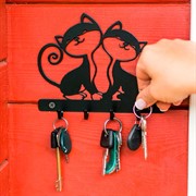Ключница настенная металл Котята 701-002B - фото 57702