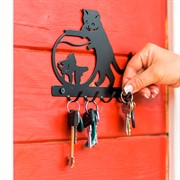 Ключница настенная для прихожей Кот с аквариумом 701-004 - фото 57711