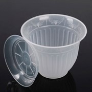 Горшок Виноград 1,6л прозрачный с поддоном - фото 57786