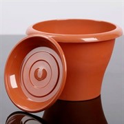 Горшок Гамма 1,6л терракот с поддоном - фото 57794