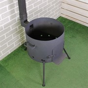 Печь под казан на 16л с дымоходом - фото 57843